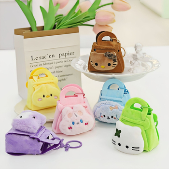 Филцово портмоне за монети със цип, аниме карикатура, подплата Crystal Super Soft