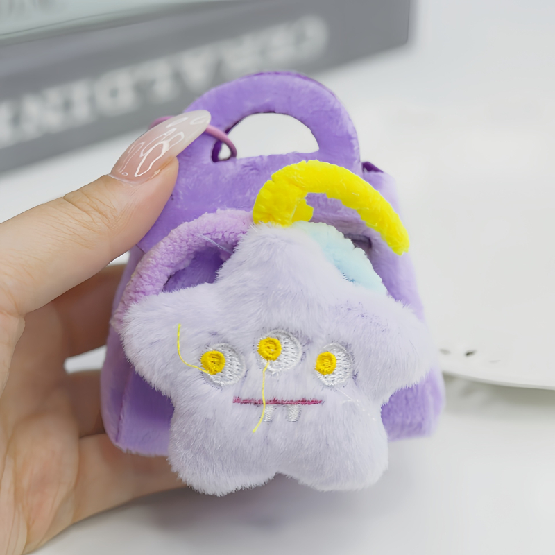 Филцово портмоне за монети със цип, аниме карикатура, подплата Crystal Super Soft