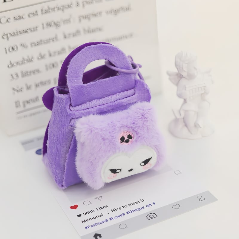 Филцово портмоне за монети със цип, аниме карикатура, подплата Crystal Super Soft