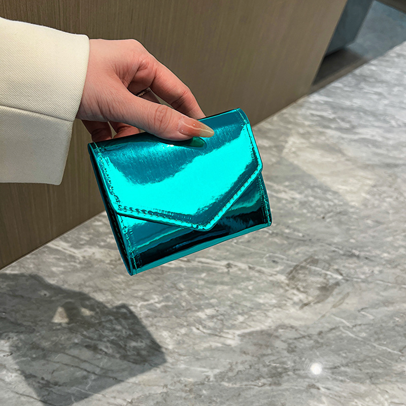 Dámska PU kožená peňaženka na karty s mincovníkom, magnetické zapínanie, horizontálny štvorcový tvar, jar 2023