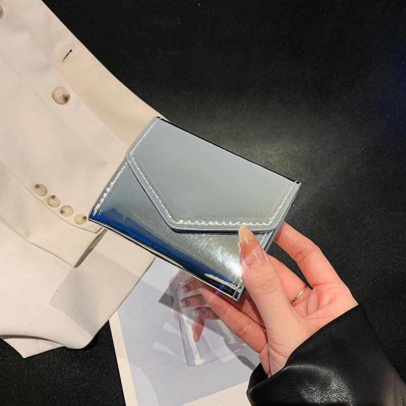 Dámska PU kožená peňaženka na karty s mincovníkom, magnetické zapínanie, horizontálny štvorcový tvar, jar 2023