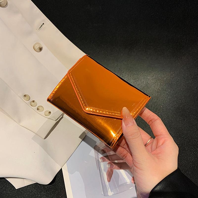 Dámska PU kožená peňaženka na karty s mincovníkom, magnetické zapínanie, horizontálny štvorcový tvar, jar 2023