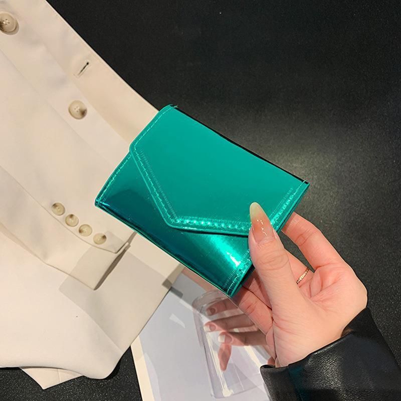 Dámska PU kožená peňaženka na karty s mincovníkom, magnetické zapínanie, horizontálny štvorcový tvar, jar 2023