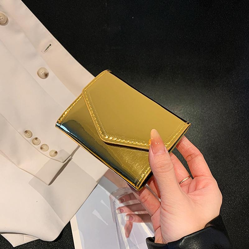 Dámska PU kožená peňaženka na karty s mincovníkom, magnetické zapínanie, horizontálny štvorcový tvar, jar 2023