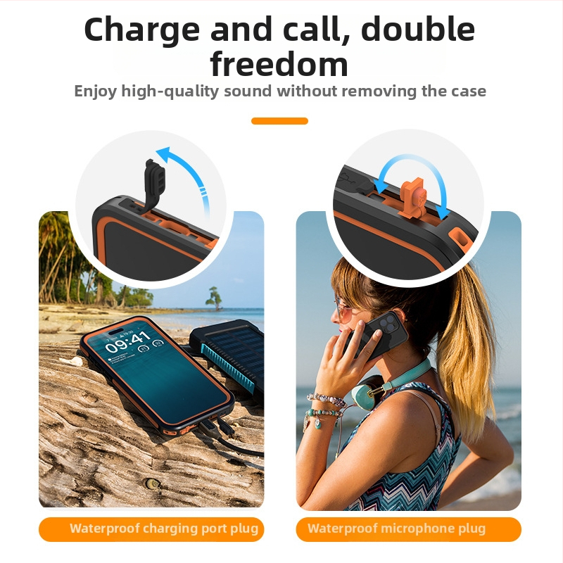 iPhone 15 Pro Max magnētiskais telefona korpuss, ūdensizturīgs, putekļu izturīgs un krišanas izturīgs