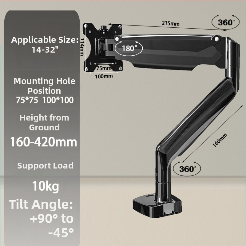 Ram monitora so stolovou základňou – otočný kĺb, 360° otáčanie, plast