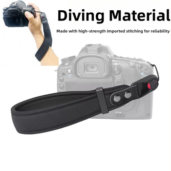 Dirželis riešui fotoaparatui DSLR ir bezzrakinėms kameroms, su greito atpalaidavimo sagtimi ir putplasčio pagalvėle