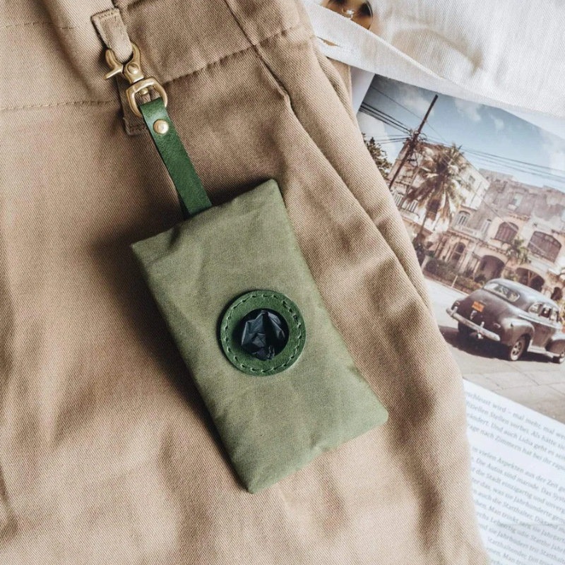 Vanjska prijenosna vrećica za izmet kućnih ljubimaca, kontinuirani valjak, platnen materijal, karabina za pojas tijekom šetnje psom