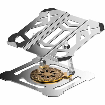 360° rotirajući stalak za laptop, stil Mecha, sklopiva stolna rashladna podrška, karbonska čelična, model L205-b, 2 kg, univerzalni