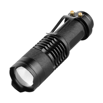 LED baterijska svjetiljka od aluminijske legure, 5W, napajanje AA baterijom (600 mAh), domet snopa 100–200 m, uključeno punjač