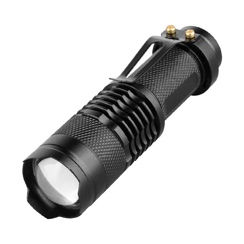 LED baterijska svjetiljka od aluminijske legure, 5W, napajanje AA baterijom (600 mAh), domet snopa 100–200 m, uključeno punjač