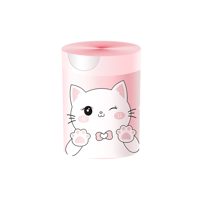 Torba za mačji izmet s vrpcom, debela, prijenosna, HDPE/LDPE