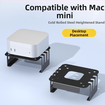 Mini stojan pre Mac mini — Zjj010, studený valcovaný oceľ, kompatibilný s Macmini M4/M4Pro, 0,25 kg, stolový tvar