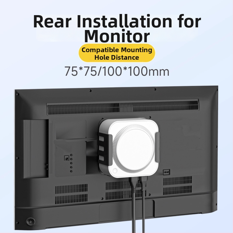 Mini stojan pre Mac mini — Zjj010, studený valcovaný oceľ, kompatibilný s Macmini M4/M4Pro, 0,25 kg, stolový tvar