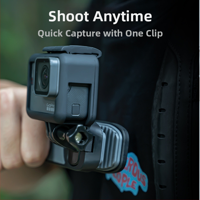 Magneetiline seljakoti klipp kaamerale, eemaldatav rindkere kinnitus spordivõteteks, universaalne ühilduvus; Materjal: ABS + pehme liim; Kaal: 89 g; Ühildu GoPro-ga