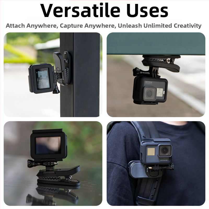 Magnētisks mugursomas klips kamerām, noņemams krūšu turētājs sporta filmēšanai, universāla saderība; Materiāls: ABS + mīkstā līme; Svars: 89 g; Saderīgs ar GoPro