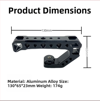 DSLR Fotoaparato Rankenėlė su Šalta Obuote – Aliuminio Lydinys, SLR Rankena, Universalus Panaudojimas, OEM Apdirbimas