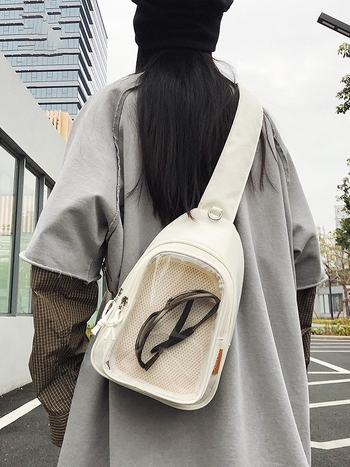 Geantă de umăr unisex, capacitate mare — nylon, primăvara 2025, fermoar, buzunar pentru telefon