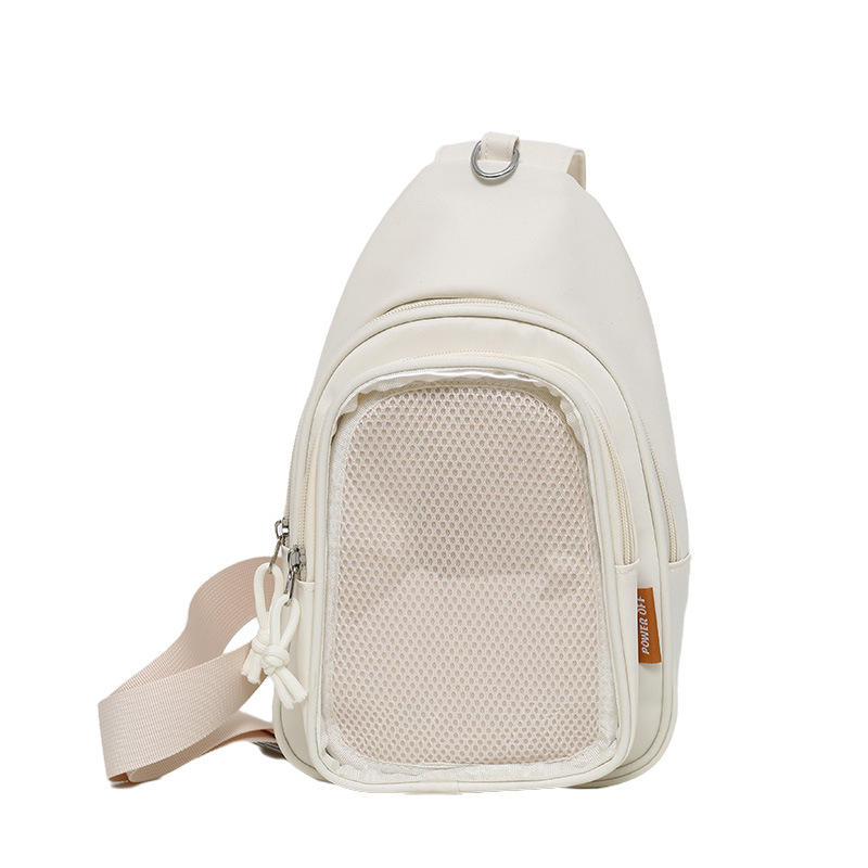 Geantă de umăr unisex, capacitate mare — nylon, primăvara 2025, fermoar, buzunar pentru telefon