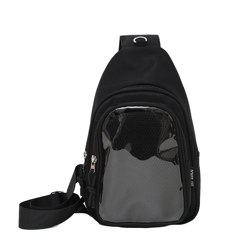 Geantă de umăr unisex, capacitate mare — nylon, primăvara 2025, fermoar, buzunar pentru telefon