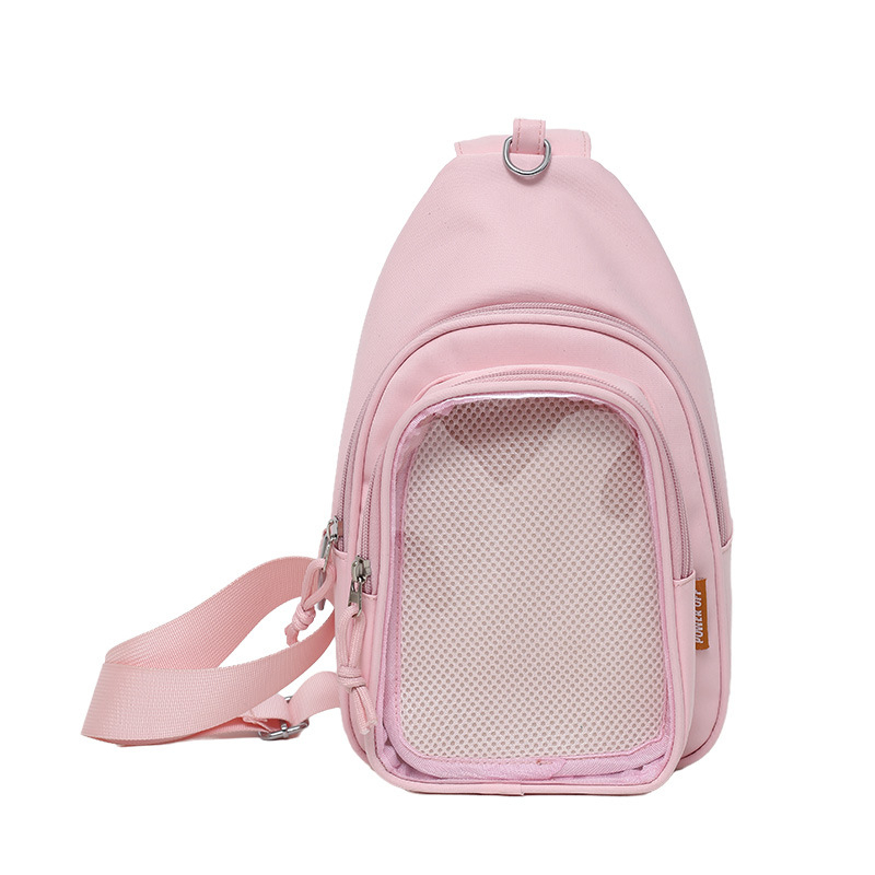 Geantă de umăr unisex, capacitate mare — nylon, primăvara 2025, fermoar, buzunar pentru telefon