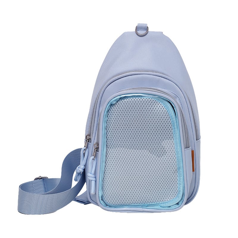 Geantă de umăr unisex, capacitate mare — nylon, primăvara 2025, fermoar, buzunar pentru telefon