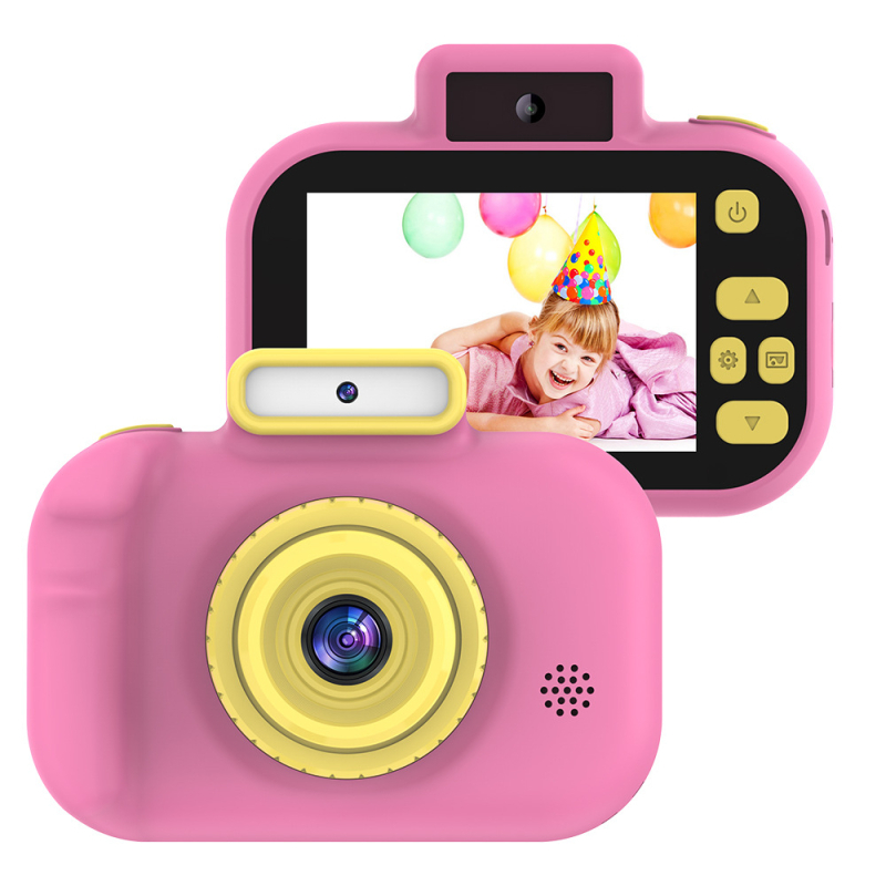 Fotocameră pentru copii H7, cameră digitală în stil DSLR, stocare pe card TF, baterie 600 mAh, funcții: fotografie, video, temporizator, filtre, fotografiere în rafală