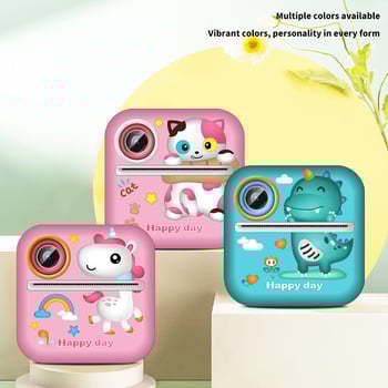 S2 Dječji fotoaparat s mogućnošću trenutnog ispisa, dvostruke HD kamere, 2,4-inčni LCD, podrška memorijskoj kartici, 4-sat trajanja baterije