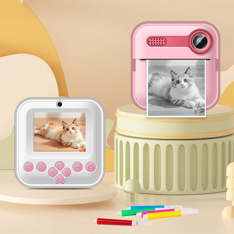 S2 Dječji fotoaparat s mogućnošću trenutnog ispisa, dvostruke HD kamere, 2,4-inčni LCD, podrška memorijskoj kartici, 4-sat trajanja baterije