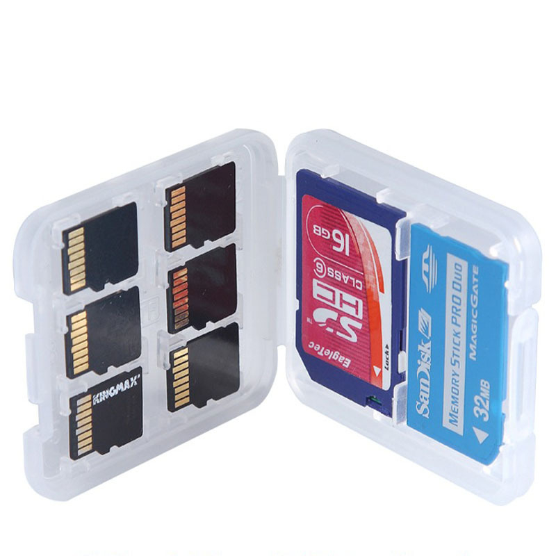 Kutija za pohranu memorijskih kartica TF/SD/CF, PP plastika, nadograđena verzija, set