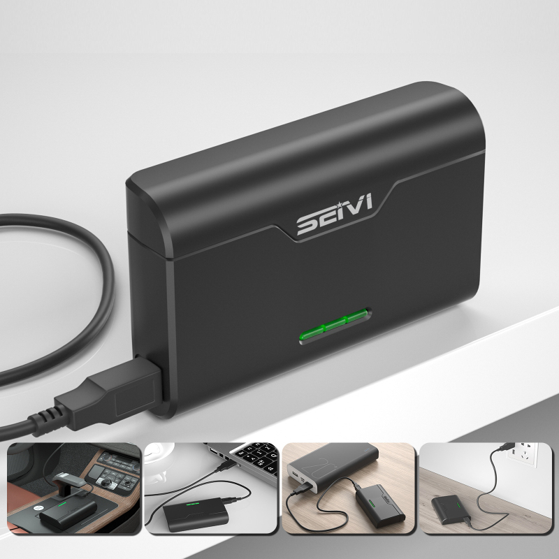 SEIVI GoPro laadija – Type-C dokk, šokkide summutus, ühildu GoPro 6–10