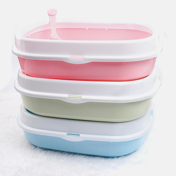 Kutija za mačji pijesak — otporna na prskanje, poluzatvoren dizajn (plastika; šifra 6053; marka Han han le; pakiranje 23 kom.)