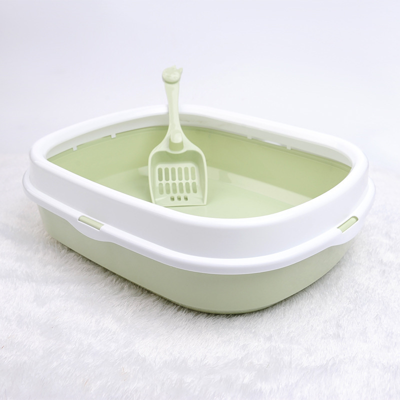 Kutija za mačji pijesak — otporna na prskanje, poluzatvoren dizajn (plastika; šifra 6053; marka Han han le; pakiranje 23 kom.)