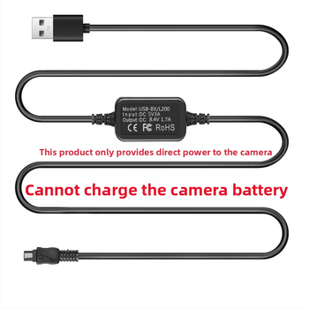 AC-L200 USB adapteris Sony DV kamerai – maitinimas ir įkrovimo laidas, standartinė pakuotė