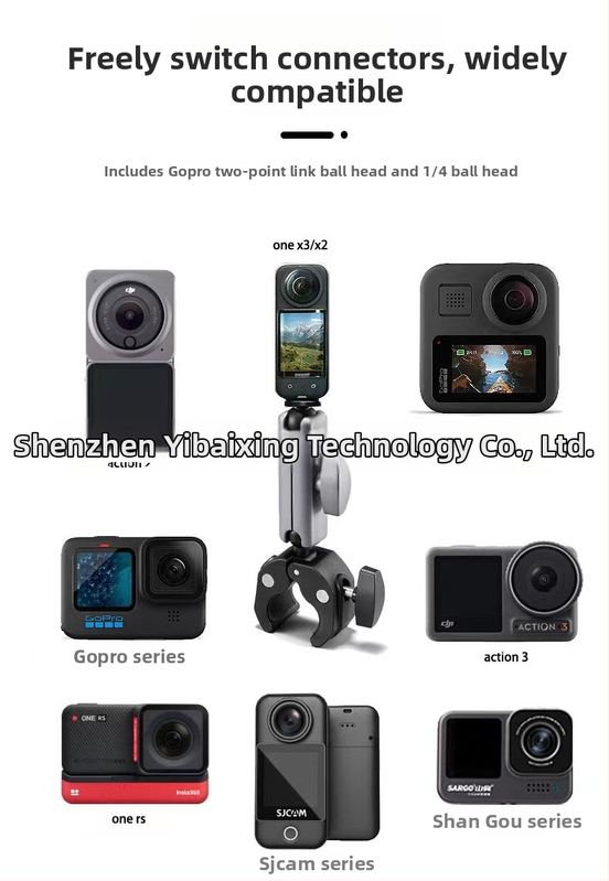 GoPro παγκόσμιος κλιπ‑στήριξη για αθλητική κάμερα – ανθεκτικό κλιπ‑στήριγμα για εξωτερικές/εσωτερικές λήψεις, ζωντανή μετάδοση βίντεο και selfie