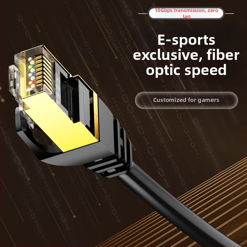 Cat6E Ethernet kabelis ar RJ-45 kristāla savienotāju, iekšējai un ārējai lietošanai, augstas veiktspējas gigabita kabelis