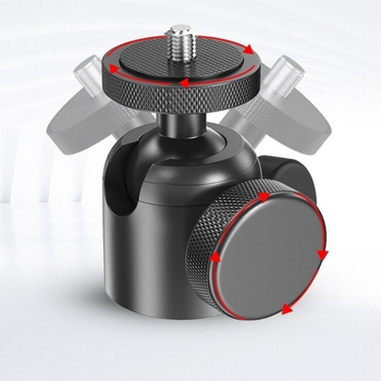 Τρίποδο με κεφαλή pan-tilt και περιστροφή 360°, υποστηρίζει έως 2 kg, βάρος 0,5 kg