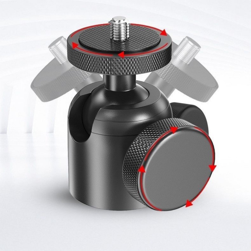 Τρίποδο με κεφαλή pan-tilt και περιστροφή 360°, υποστηρίζει έως 2 kg, βάρος 0,5 kg