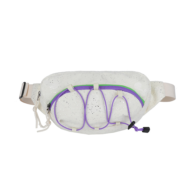Kordur anyagú crossbody válltáska, utcai stílus, belső nylon bélés, cipzár, telefontartó zseb