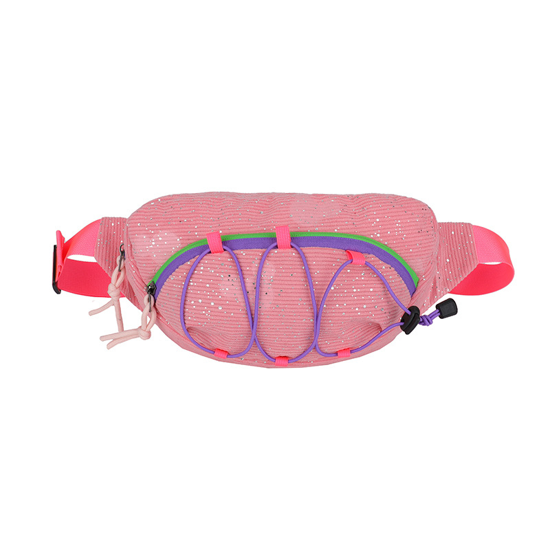 Kordur anyagú crossbody válltáska, utcai stílus, belső nylon bélés, cipzár, telefontartó zseb