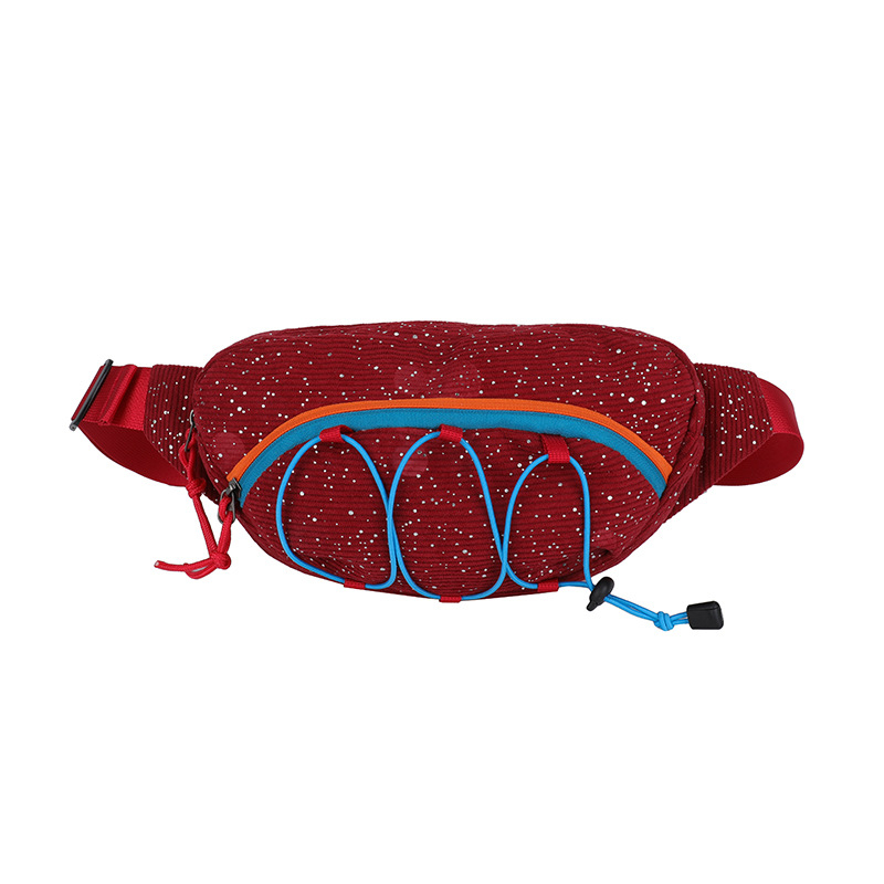 Kordur anyagú crossbody válltáska, utcai stílus, belső nylon bélés, cipzár, telefontartó zseb