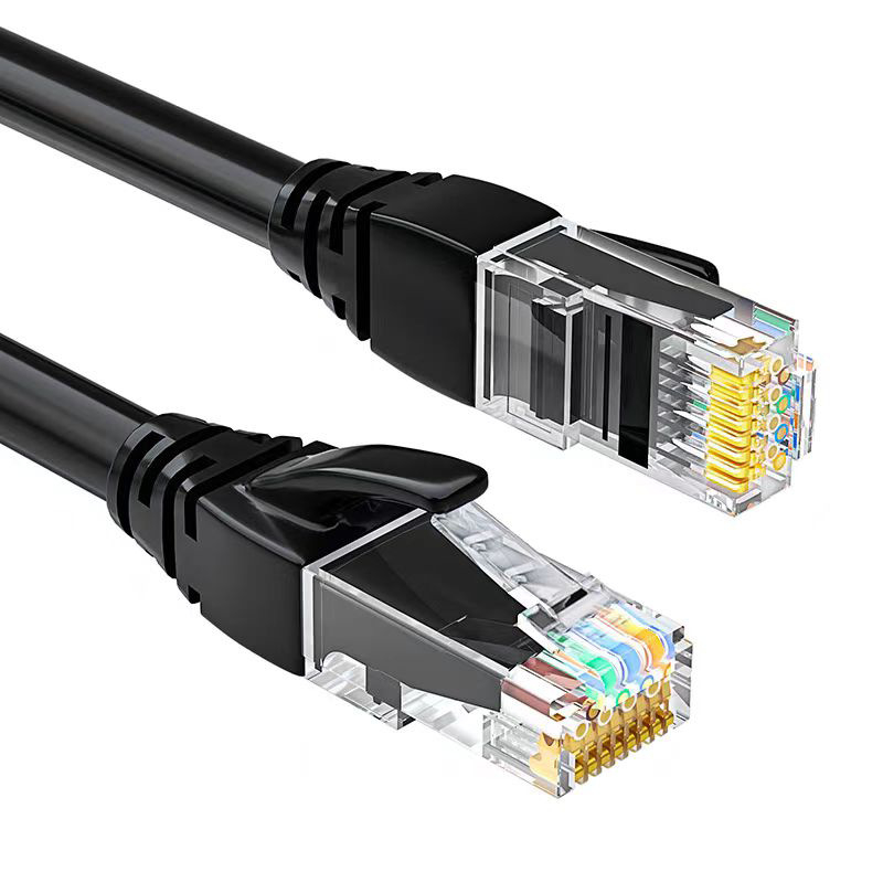 Cat6 tīkla kabelis, RJ-45 savienotājs, vara pārklāta ar alumīniju, gigabita ātrums, krustoti pāri, maršrutētājam