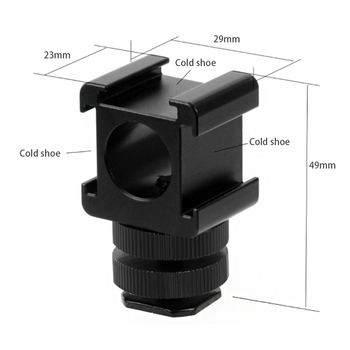 Trostruki produžni adapter hladnog cipnog nosača za bezzrcalne kamere | MADOFFUT CA-010 | Aluminijska legura