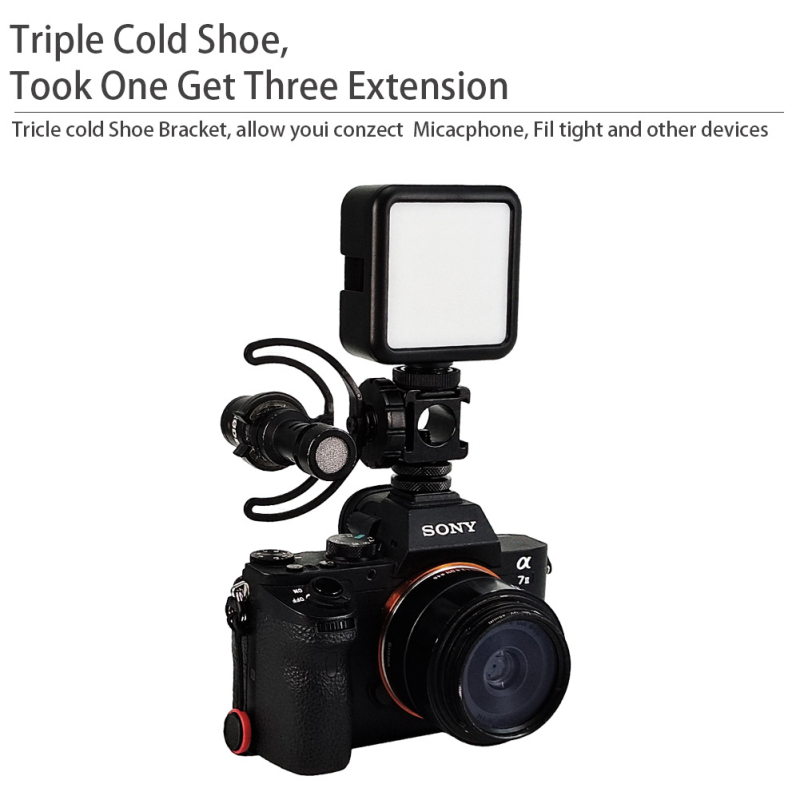 Trostruki produžni adapter hladnog cipnog nosača za bezzrcalne kamere | MADOFFUT CA-010 | Aluminijska legura