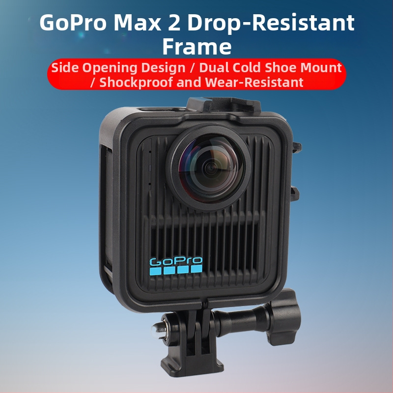 GoPro Max2 Plastne Laiendusrāmis ar Aizsargkarkasu un Külm Kinga Pamatne — 34 g, Iekļauts rāmis un skrūvju pamatne