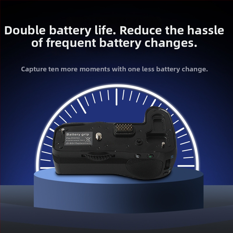 D-bg4 SLR rokturis Pentax K-5II, K-7, K-5iis – tīrs varš + PVC, OEM apstrāde, ilgs akumulatora darbības laiks