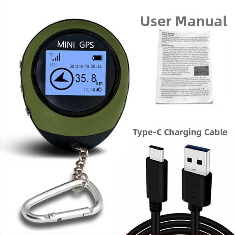 PG03 kaasaskantav GPS lokaator, 512KB mälu, GPS positsioneerimise täpsus 10 m, satelliitkaart, 128×64 ekraan