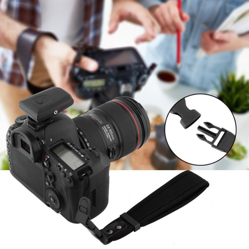 Kaiš za zapešće kamere – prirodna koža, kompatibilan s DSLR i kamerama bez ogledala, prilagodljiv