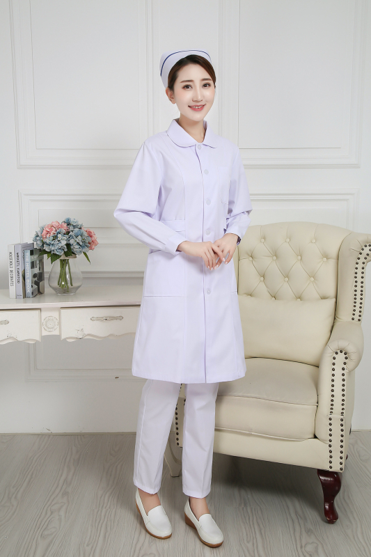 Nomate Uniformă medicală unisex, set cu mâneci lungi, amestec bumbac-poliester, rezistent la temperaturi înalte, toamna 2025