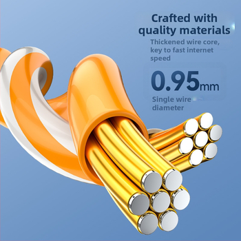 Cat6 tīkla kabelis RJ-45, 1000 Mbps, vītots pāris, PVC apvalks